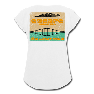 Escape America - Women's Roll Cuff T-Shirt - white