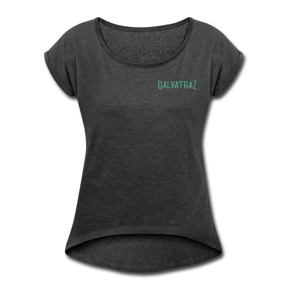 Escape America - Women's Roll Cuff T-Shirt - heather black