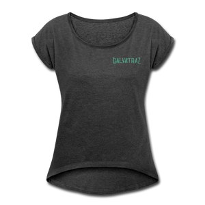 Escape America - Women's Roll Cuff T-Shirt - heather black