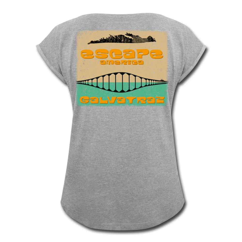 Escape America - Women's Roll Cuff T-Shirt - heather gray