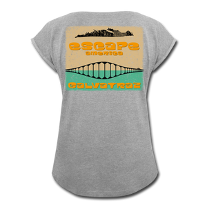 Escape America - Women's Roll Cuff T-Shirt - heather gray