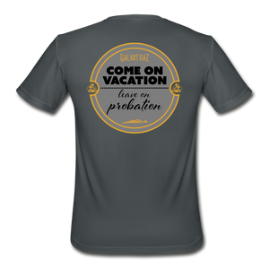 Come on Vacation Leave on Probation - Men’s Rash Guard - charcoal