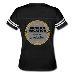 Come on Vacation Leave on Probation - Women’s Vintage Sport T-Shirt - black/white
