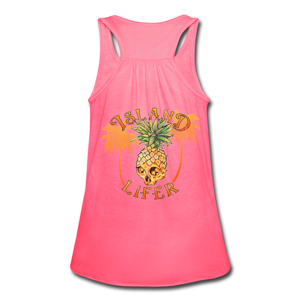 Island Lifer - Women's Flowy Tank Top - neon pink