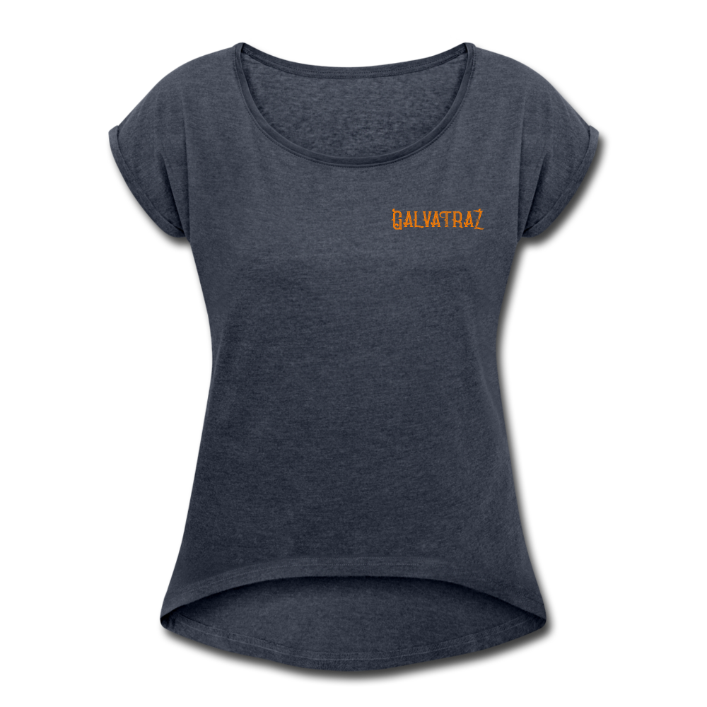 Island Lifer -  Women's Roll Cuff T-Shirt - navy heather