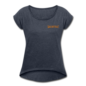 Island Lifer -  Women's Roll Cuff T-Shirt - navy heather