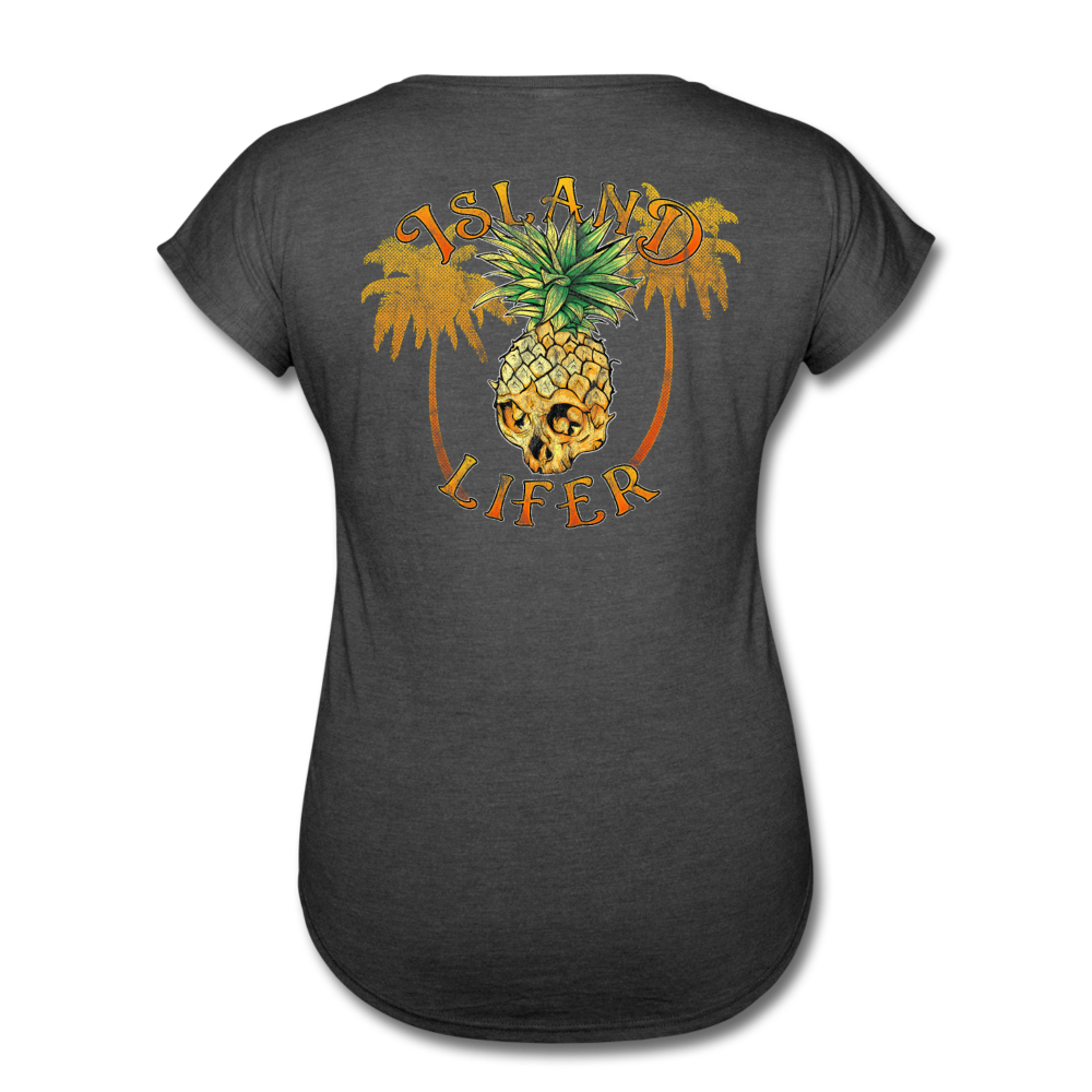 Island Lifer -  Women's Tri-Blend V-Neck T-Shirt - deep heather