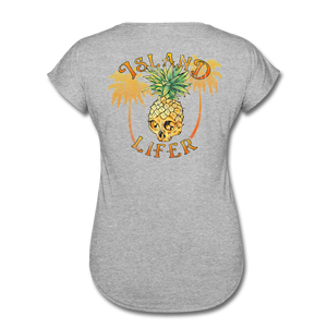 Island Lifer -  Women's Tri-Blend V-Neck T-Shirt - heather gray