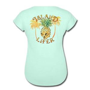 Island Lifer -  Women's Tri-Blend V-Neck T-Shirt - mint
