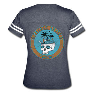 Beach Brain - Women’s Vintage Sport T-Shirt - vintage navy/white