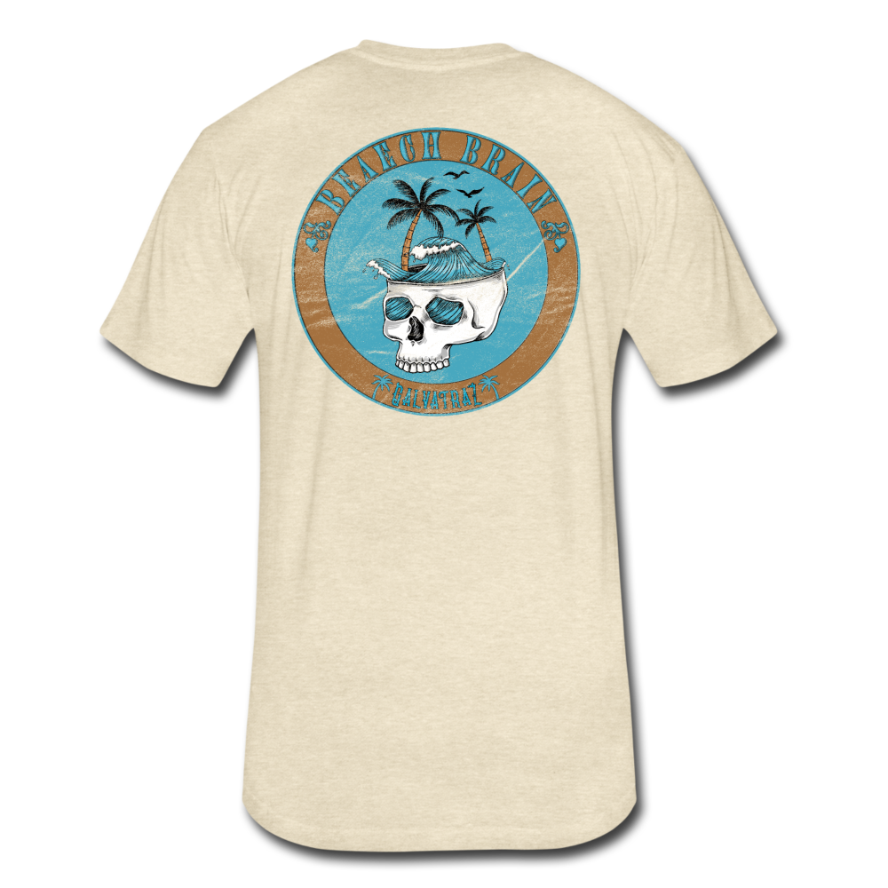 Beach Brain - Men's Super Soft Cotton/Poly T-Shirt - heather cream