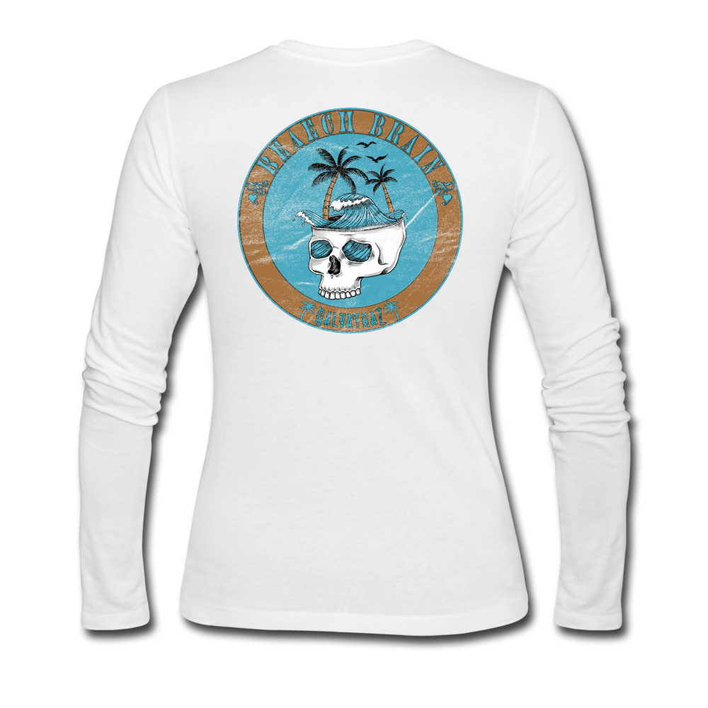 Beach Brain - Women's Long Sleeve Jersey T-Shirt - white