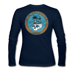 Beach Brain - Women's Long Sleeve Jersey T-Shirt - navy