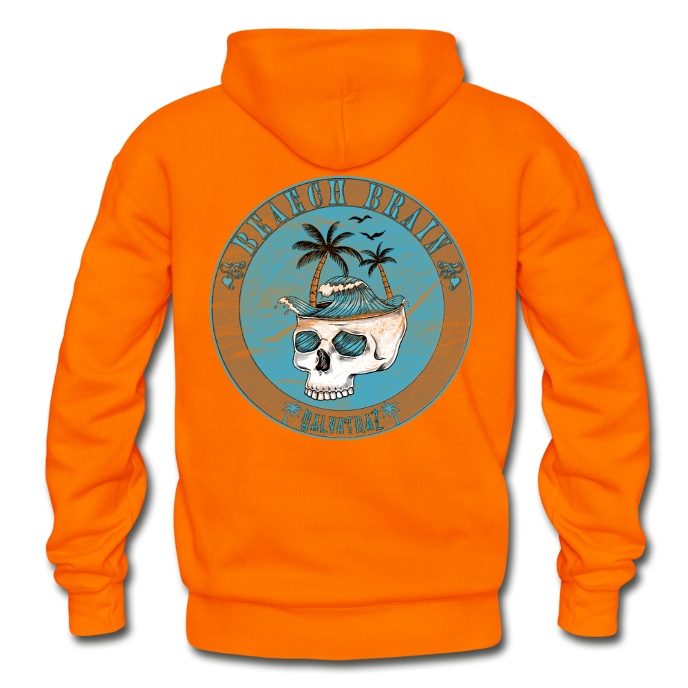Beach Brain - Heavy Blend Adult Hoodie - orange