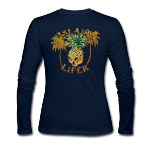 Island Lifer - Women's Long Sleeve Jersey T-Shirt - navy