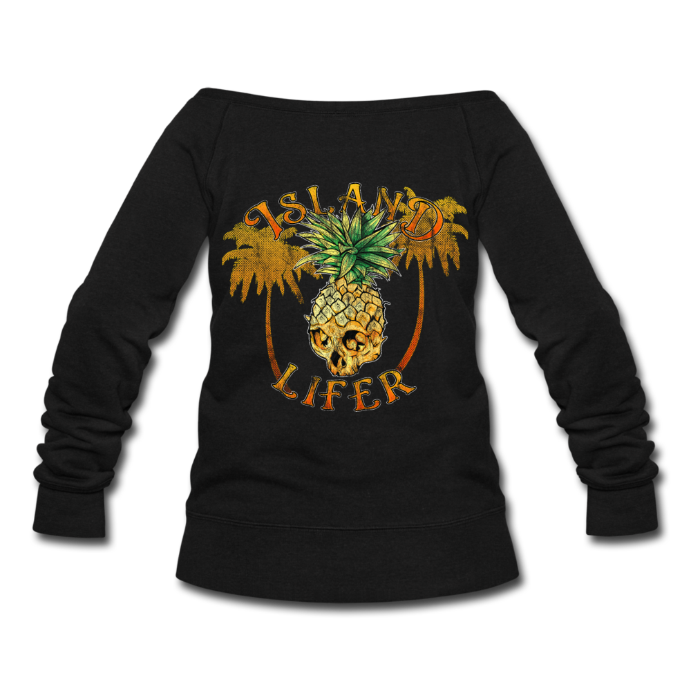 Island Lifer - Women's Wideneck Sweatshirt - black