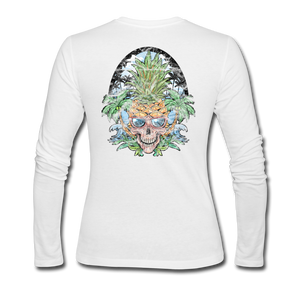 Pineapple Palms - Women's Long Sleeve Jersey T-Shirt - white