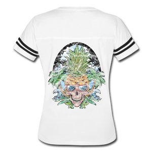 Pineapple Palms - Women’s Vintage Sport T-Shirt - white/black
