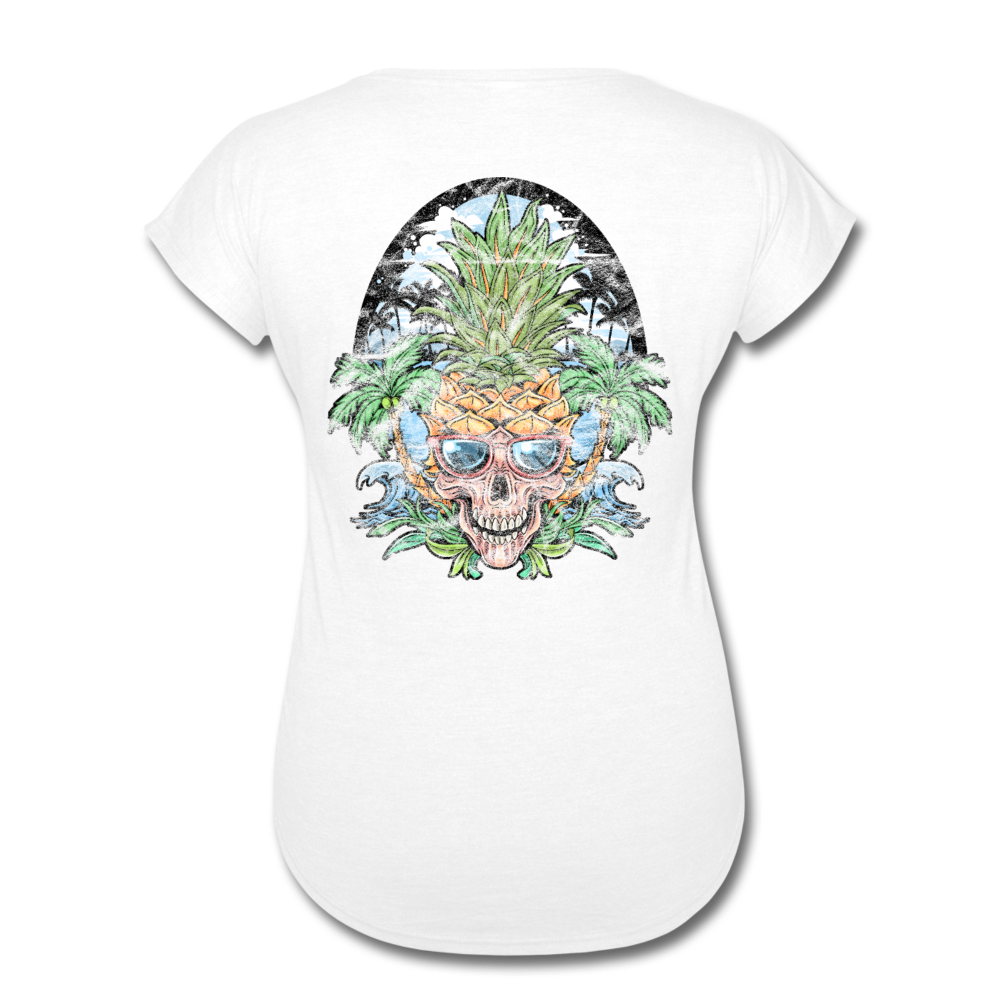 Pineapple Palms - Women's Tri-Blend V-Neck T-Shirt - white