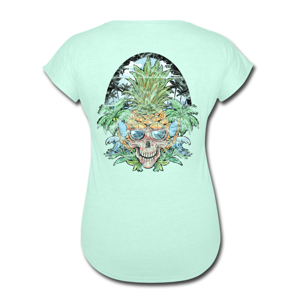 Pineapple Palms - Women's Tri-Blend V-Neck T-Shirt - mint