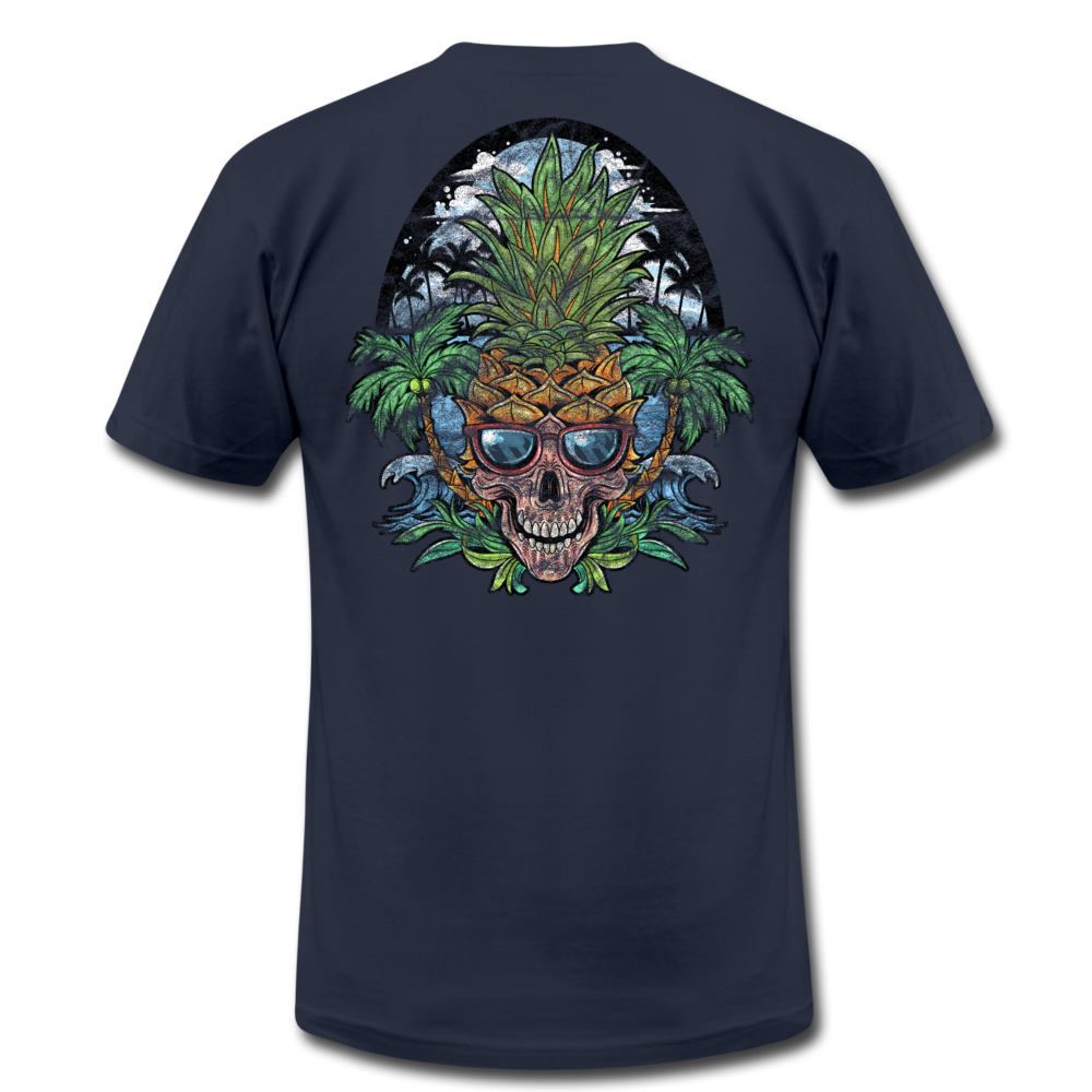 Pineapple Palms - Unisex Jersey T-Shirt - navy