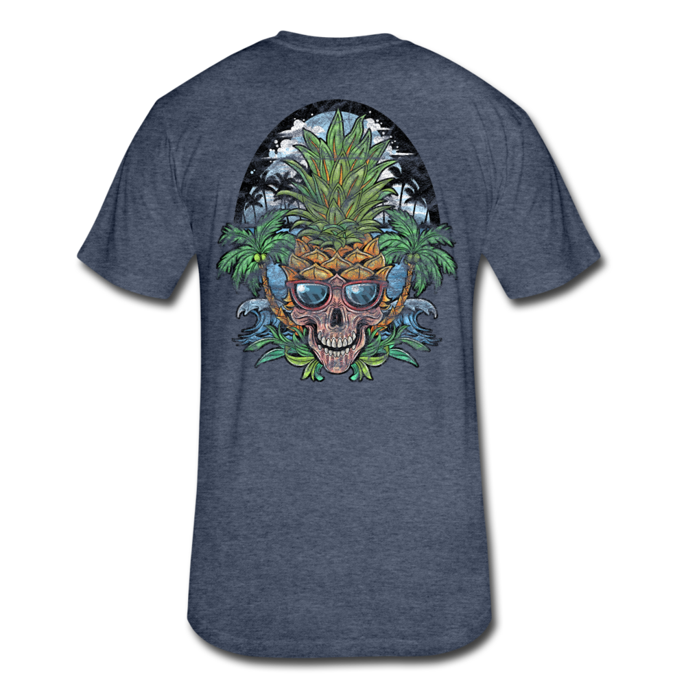 Pineapple Palms - Men's Super Soft Cotton/Poly T-Shirt - heather navy
