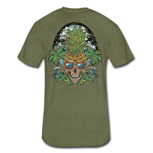Pineapple Palms - Men's Super Soft Cotton/Poly T-Shirt - heather military green