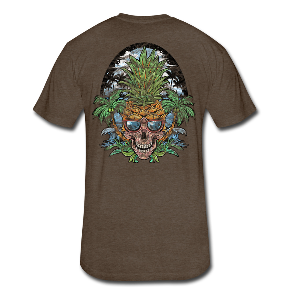 Pineapple Palms - Men's Super Soft Cotton/Poly T-Shirt - heather espresso