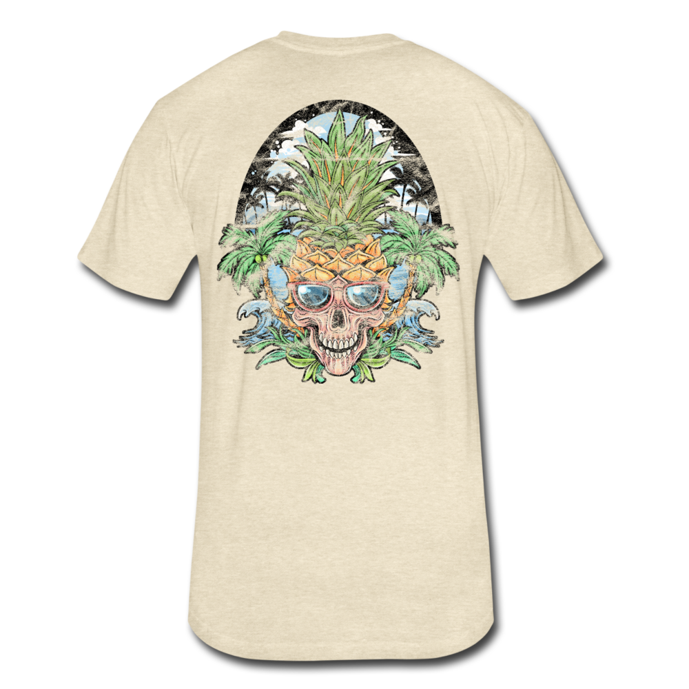 Pineapple Palms - Men's Super Soft Cotton/Poly T-Shirt - heather cream