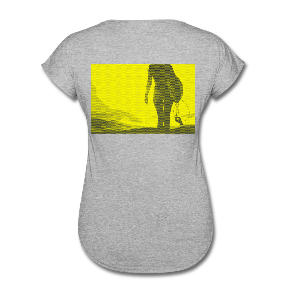 Surfer Girl - Women's Tri-Blend V-Neck T-Shirt - heather gray