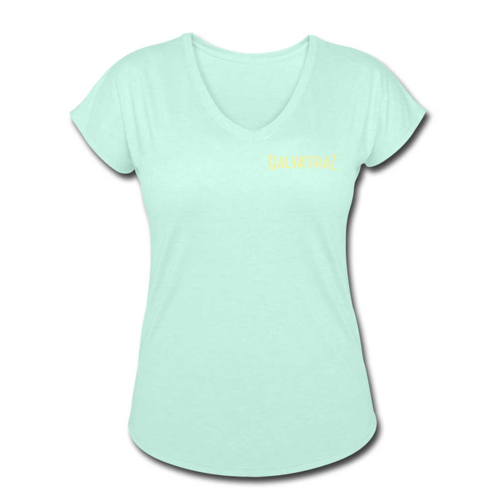 Surfer Girl - Women's Tri-Blend V-Neck T-Shirt - mint