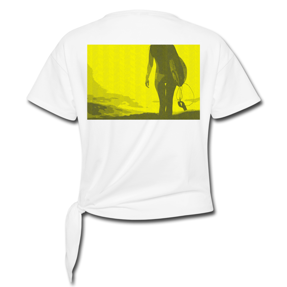 Surfer Girl - Women's Knotted T-Shirt - white