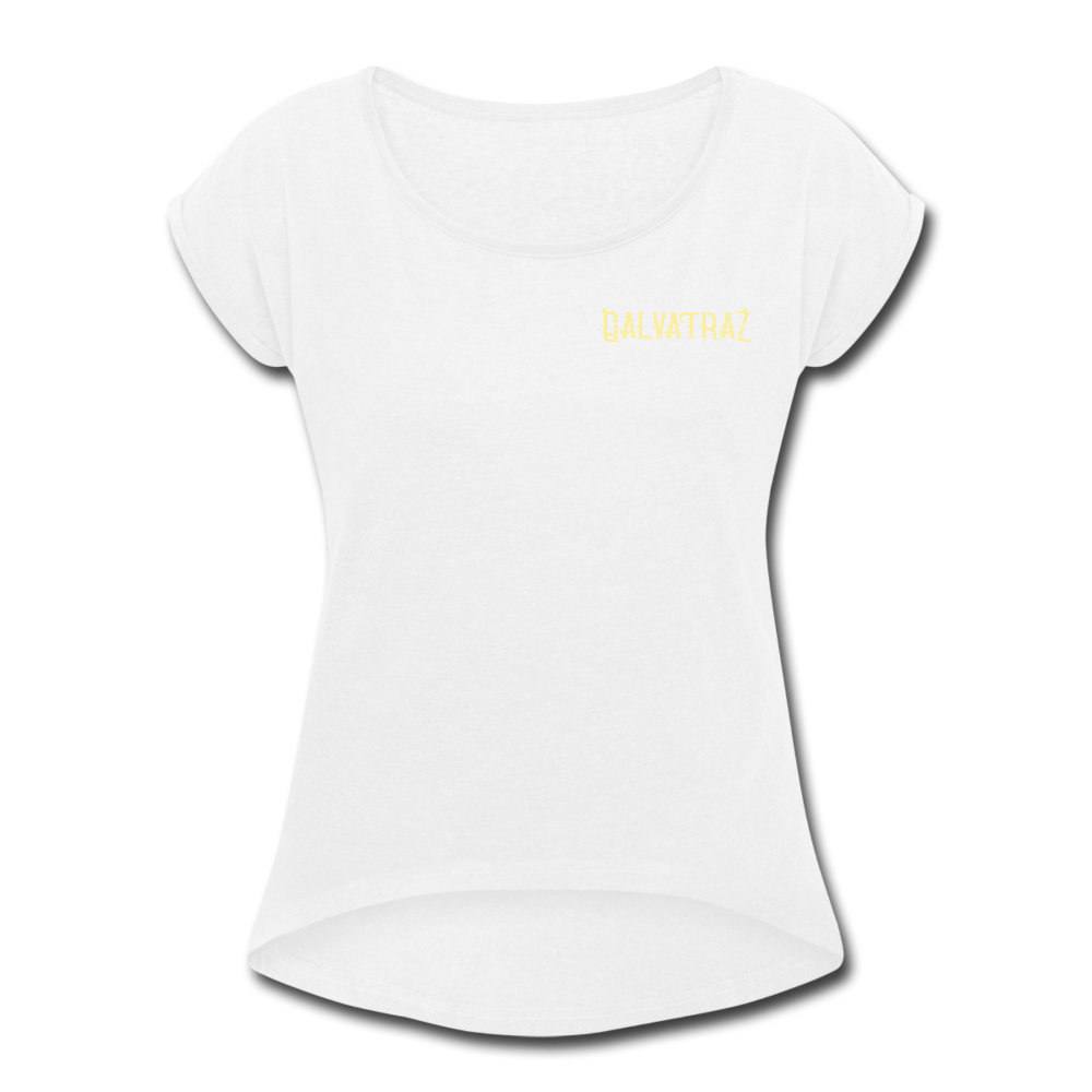 Surfer Girl - Women's Roll Cuff T-Shirt - white