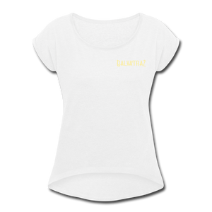 Surfer Girl - Women's Roll Cuff T-Shirt - white