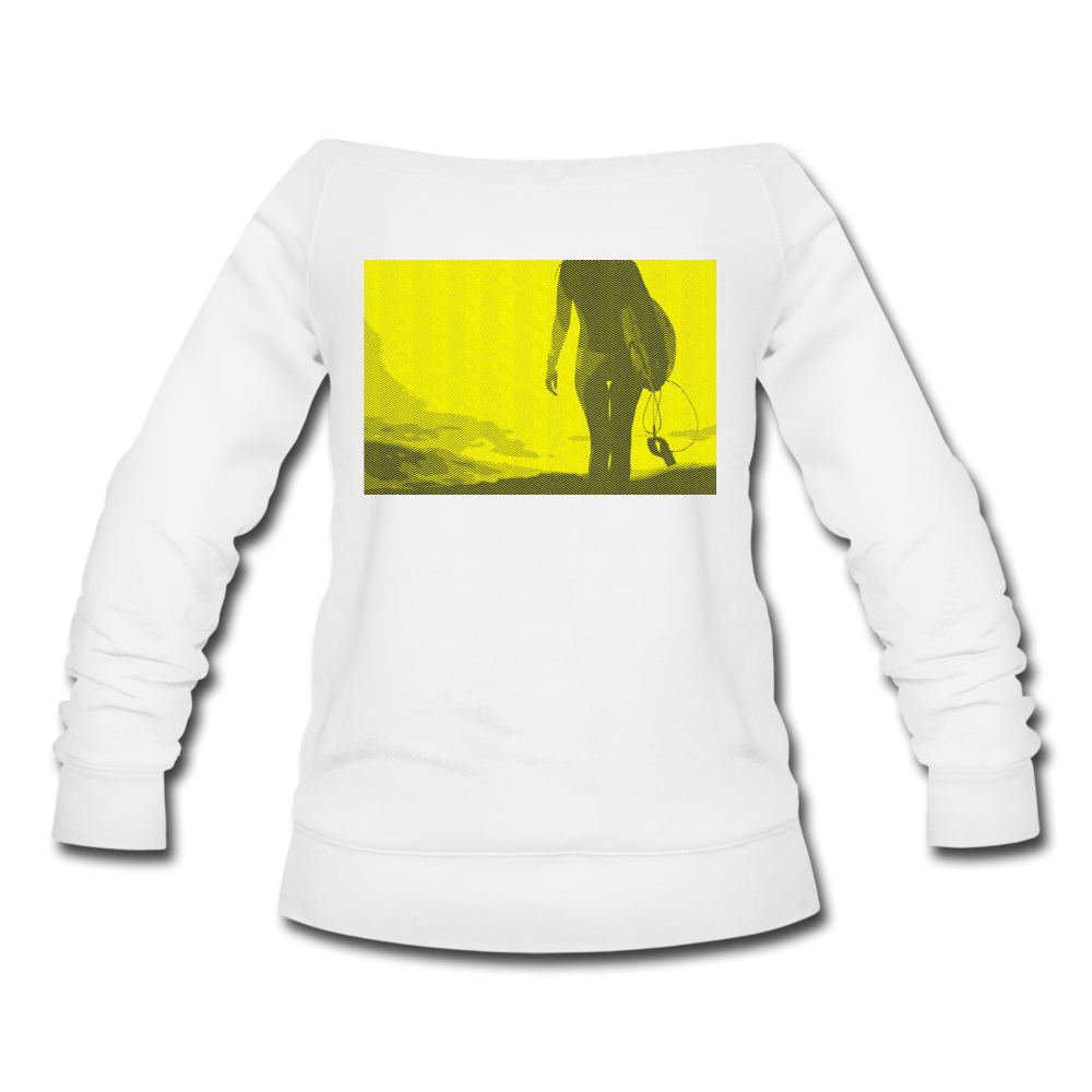 Surfer Girl - Women's Wideneck Sweatshirt - white
