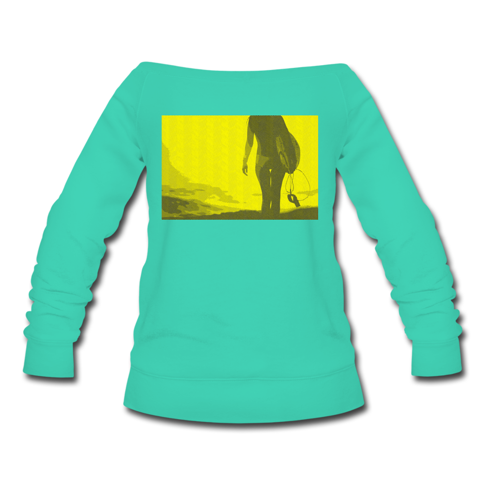 Surfer Girl - Women's Wideneck Sweatshirt - teal