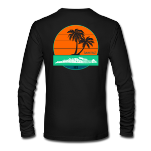18XX retro palms - Men's Long Sleeve T-Shirt - black