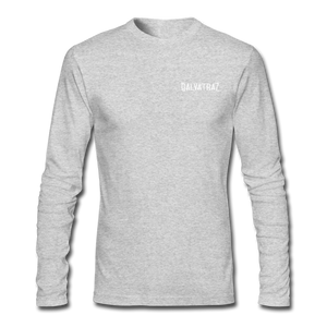 18XX retro palms - Men's Long Sleeve T-Shirt - heather gray