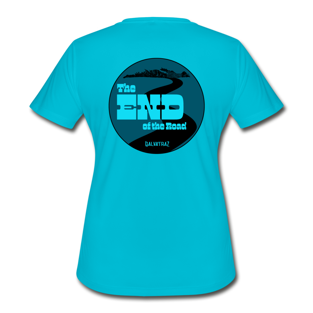The END of the Road - Women's Rash Guard - turquoise