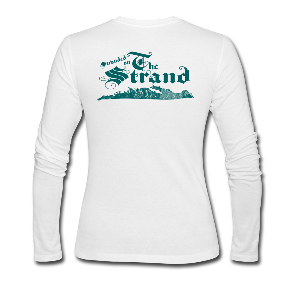 Stranded On The Strand - Women's Long Sleeve Jersey T-Shirt - white