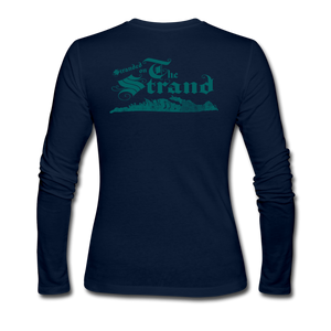 Stranded On The Strand - Women's Long Sleeve Jersey T-Shirt - navy