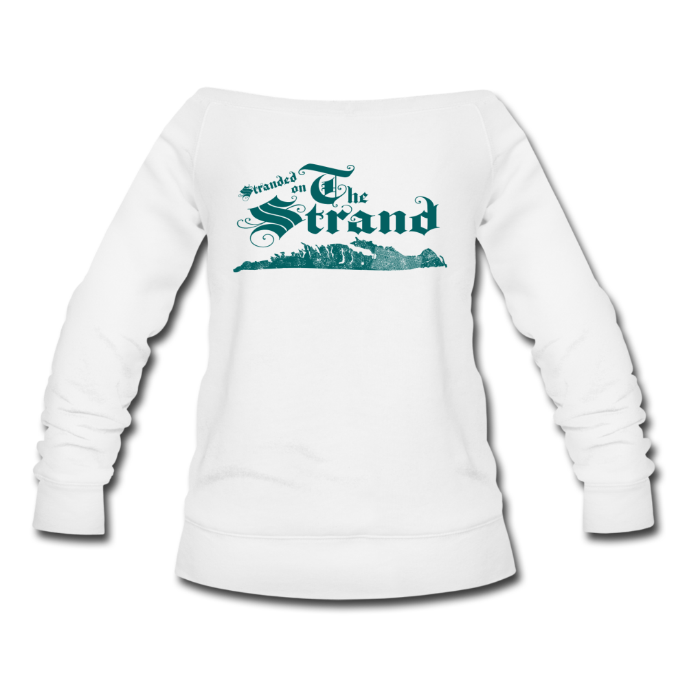 Stranded On The Strand - Women's Wideneck Sweatshirt - white