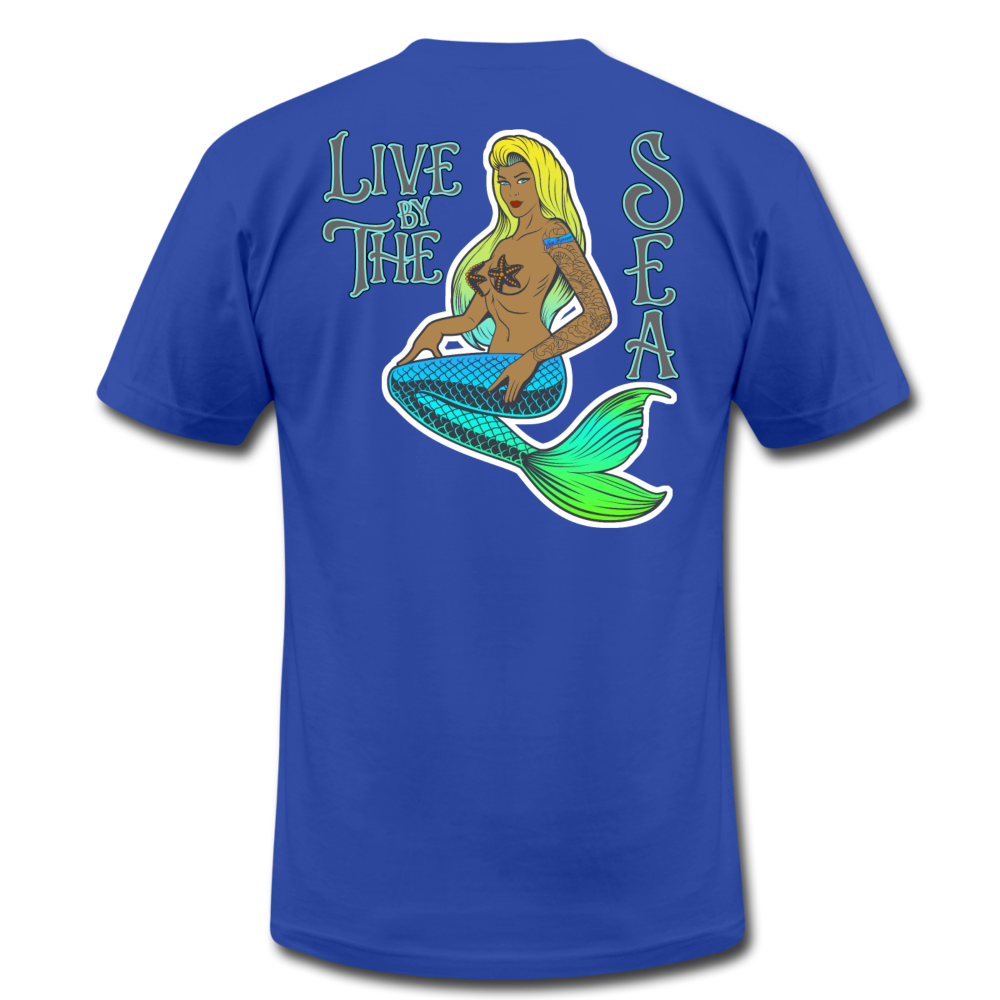 Live by The Sea -  Unisex Jersey T-Shirt - royal blue