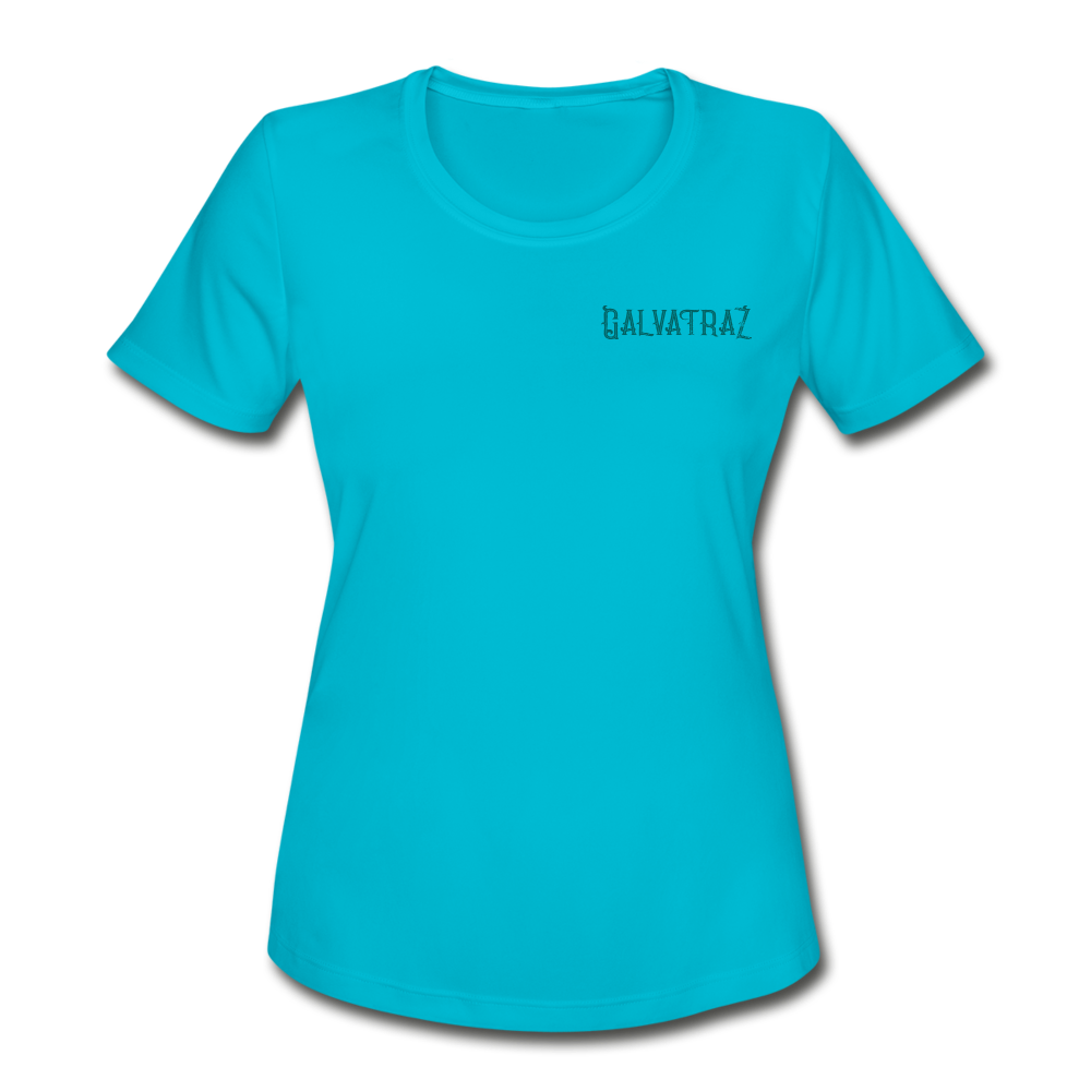 Stranded On The Strand - Women's Rash Guard - turquoise