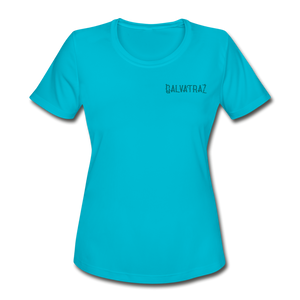 Stranded On The Strand - Women's Rash Guard - turquoise