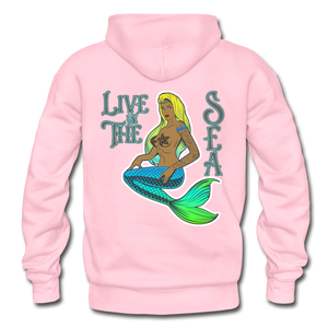 Live by The Sea -  Unisex Heavy Blend Adult Hoodie - light pink
