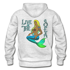 Live by The Sea -  Unisex Heavy Blend Adult Hoodie - light heather gray