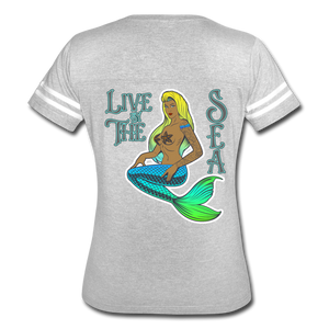 Live by The Sea -  Women’s Vintage Sport T-Shirt - heather gray/white