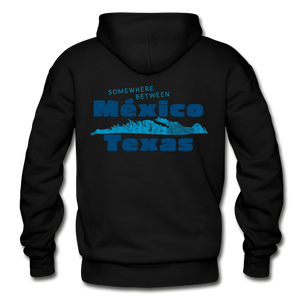 Somewhere Between Mexico and Texas - Unisex Heavy Blend Adult Hoodie - black