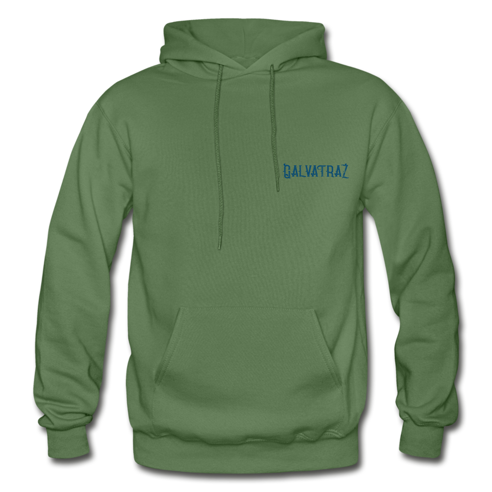 Somewhere Between Mexico and Texas - Unisex Heavy Blend Adult Hoodie - military green